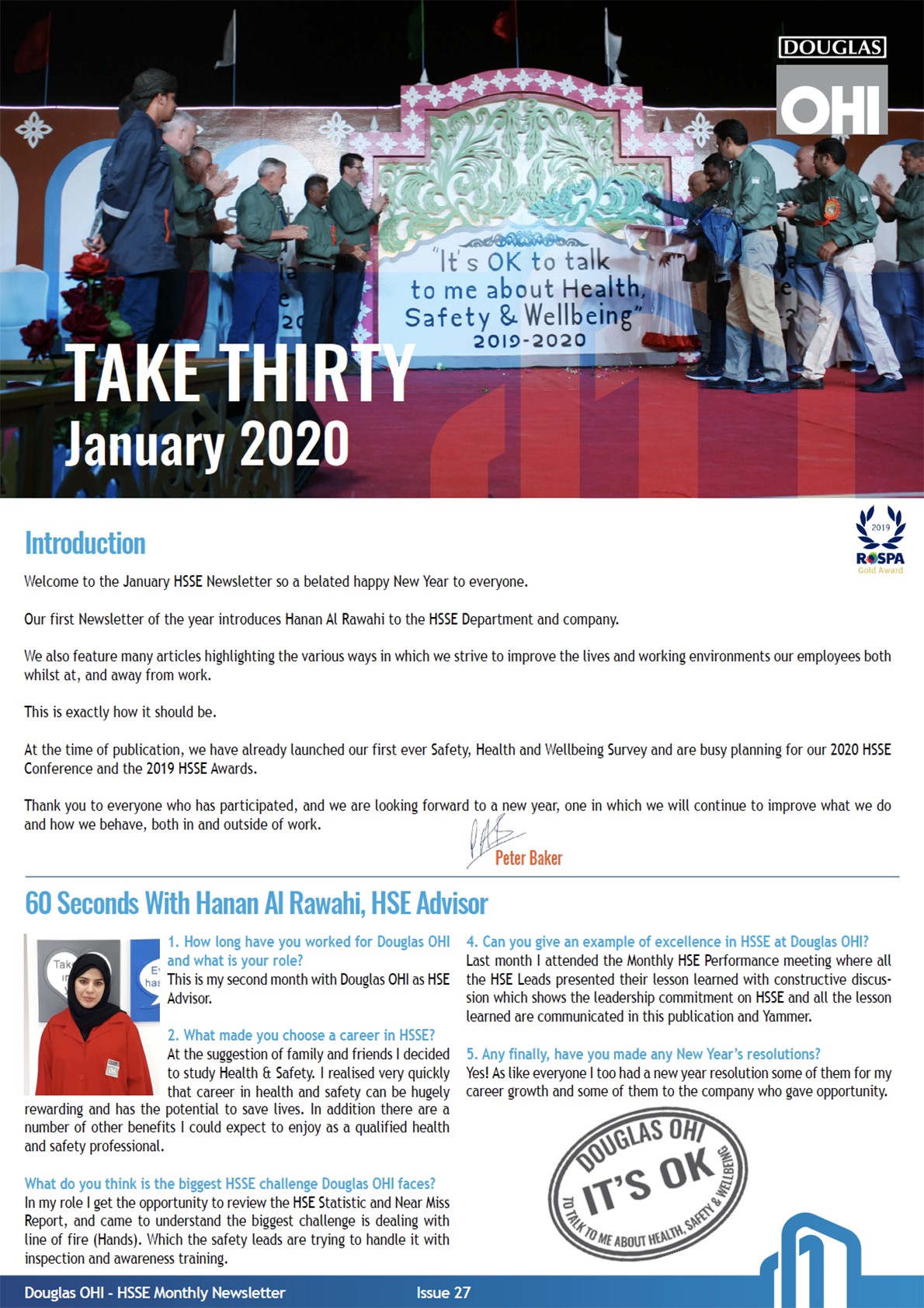 2020 HSSE Take Thirty Newsletter